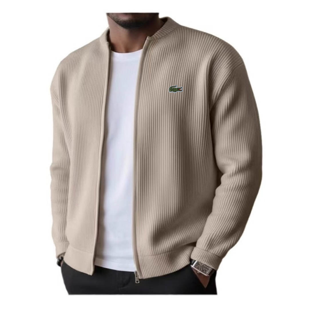 Veste Homme Zippée à Texture Côtelée || Style Élégant