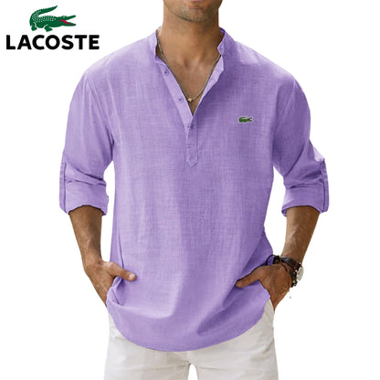 LCT | Chemise Homme Col Tunisien Élégance Old Money