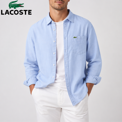 Chemise Oxford Homme Manches Longues Boutonnée