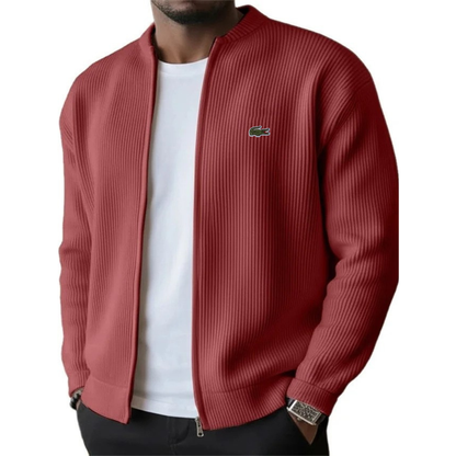 Veste Homme Zippée à Texture Côtelée || Style Élégant