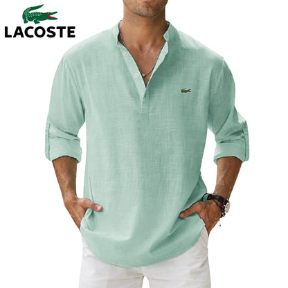 LCT | Chemise Homme Col Tunisien Élégance Old Money