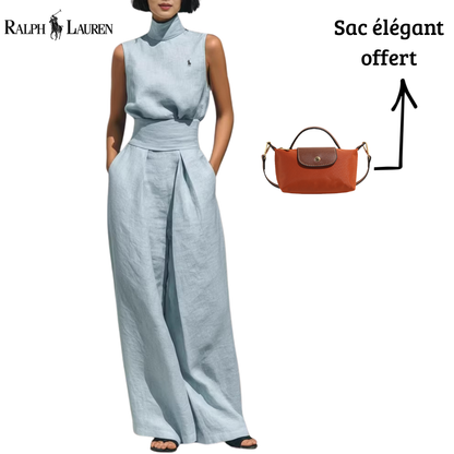 Ensemble Top Sans Manches et Pantalons Amples-Offre Exclusive