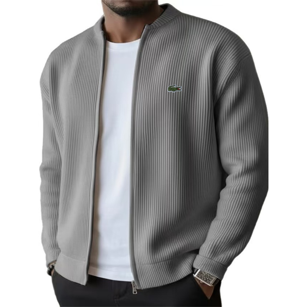 Veste Homme Zippée à Texture Côtelée || Style Élégant