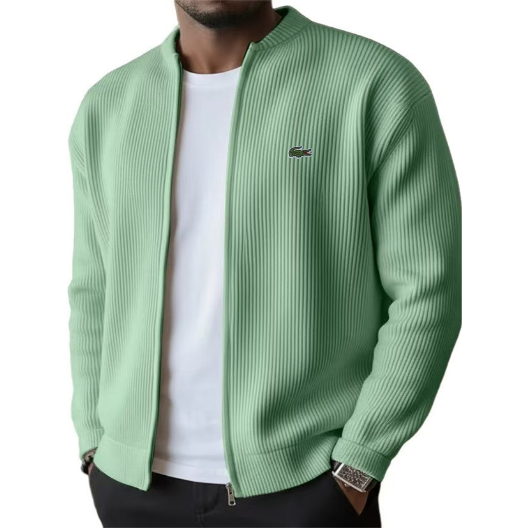 Veste Homme Zippée à Texture Côtelée || Style Élégant