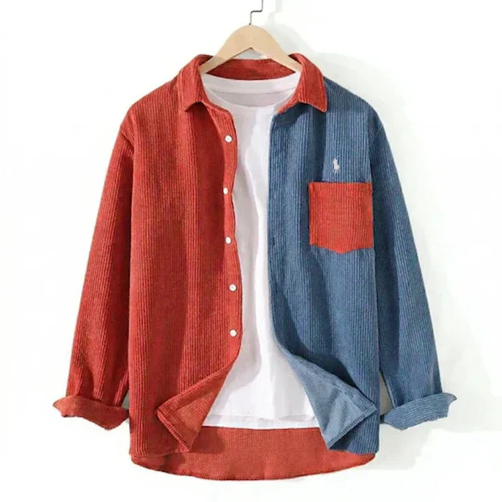 2026 Camicia button-down testurizzata bicolore - Saldi di fine serie