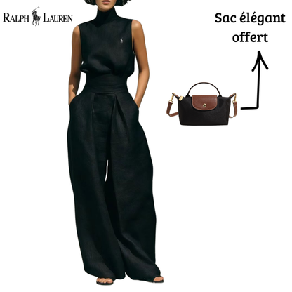 Ensemble Top Sans Manches et Pantalons Amples-Offre Exclusive