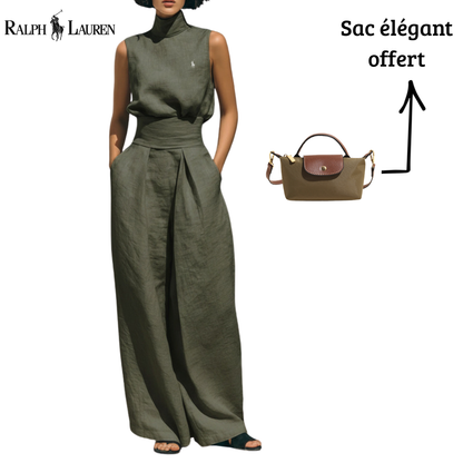 Ensemble Top Sans Manches et Pantalons Amples-Offre Exclusive