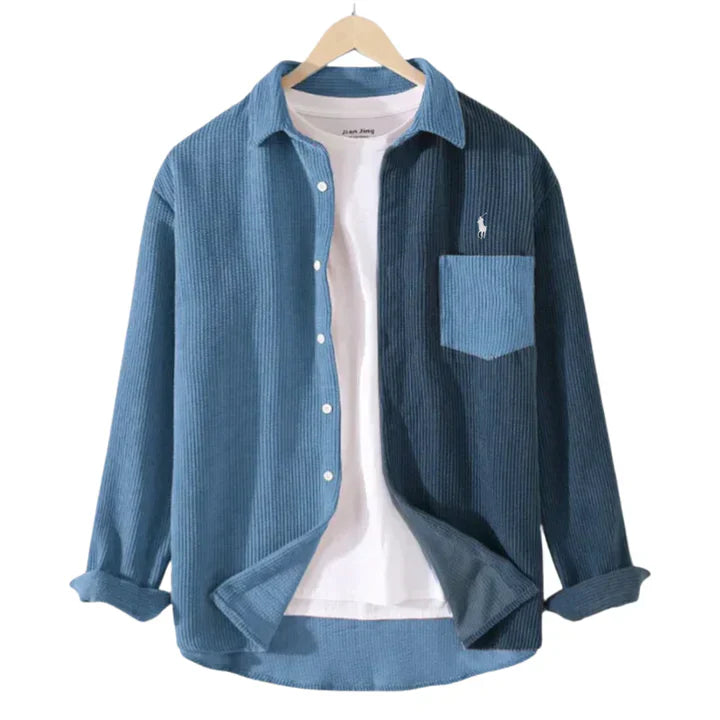 2026 Camicia button-down testurizzata bicolore - Saldi di fine serie