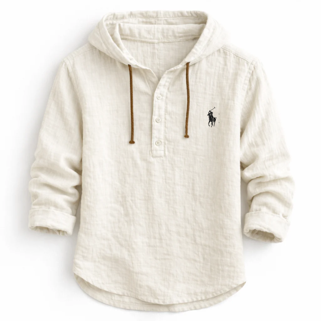 CAMICIA CON CAPPUCCIO IN LINO DA UOMO