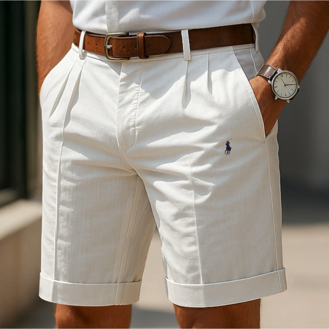 RL™ | Short Chino Homme à Pinces Ourlet Retroussé — 1 Acheté = 1 Offert