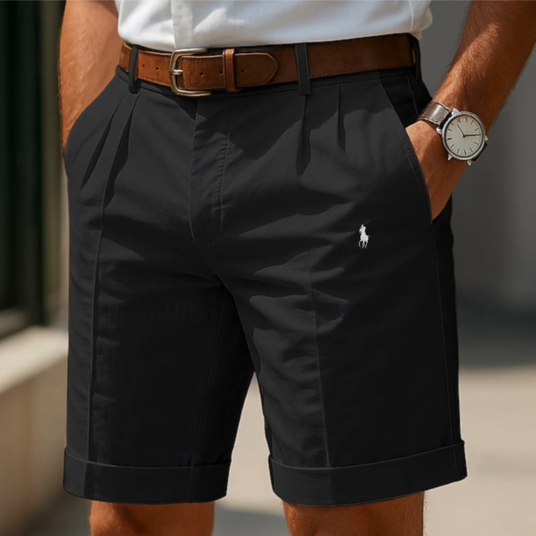 RL™ | Short Chino Homme à Pinces Ourlet Retroussé — 1 Acheté = 1 Offert