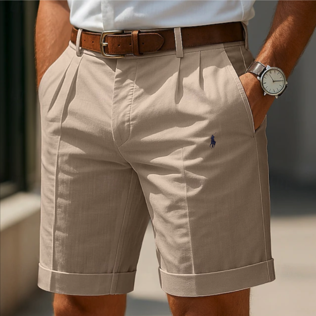 RL™ | Short Chino Homme à Pinces Ourlet Retroussé — 1 Acheté = 1 Offert