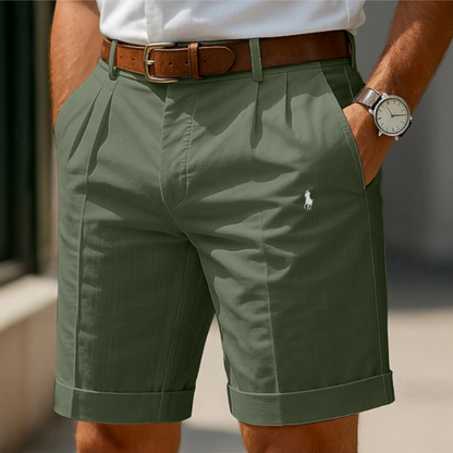 RL™ | Short Chino Homme à Pinces Ourlet Retroussé — 1 Acheté = 1 Offert