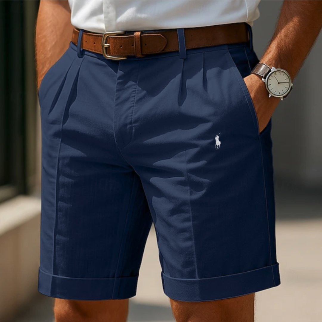 RL™ | Short Chino Homme à Pinces Ourlet Retroussé — 1 Acheté = 1 Offert
